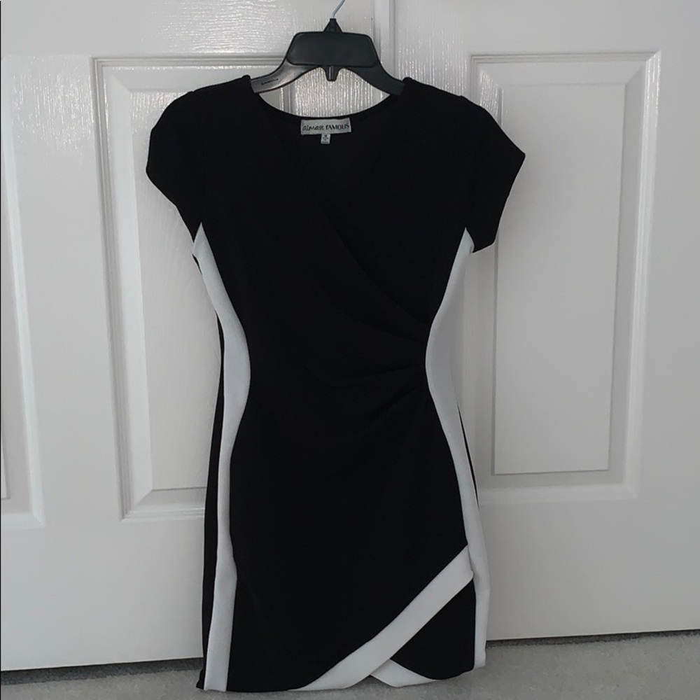 black and white dress